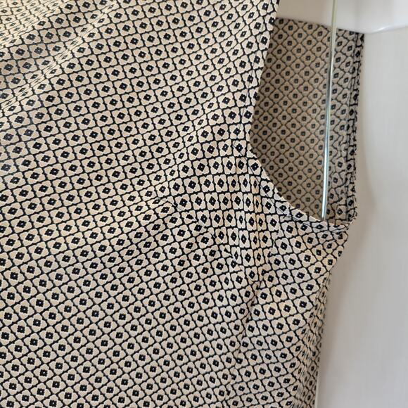 Philosophy Split Hem Tunic Shell Black White Tan, M, NWT - Picture 5 of 11